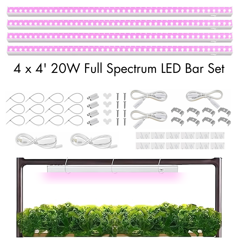4 foot full spectrum led grow light bulbs Seed Starting LED Grow Light 20W Full Spectrum 48"