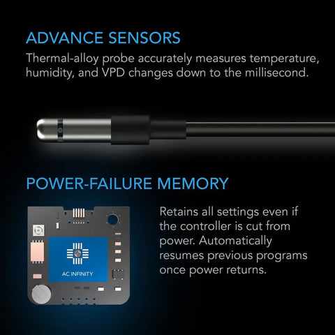 AC Infinity CONTROLLER 69 PRO+ WIFI Eight Device Temp/Humidity/Cycle + Data App
