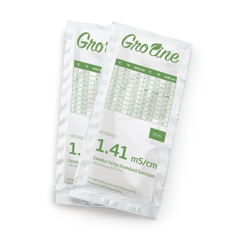 GroLine 1413 uS/cm Conductivity Standard Sachets, 20 mL