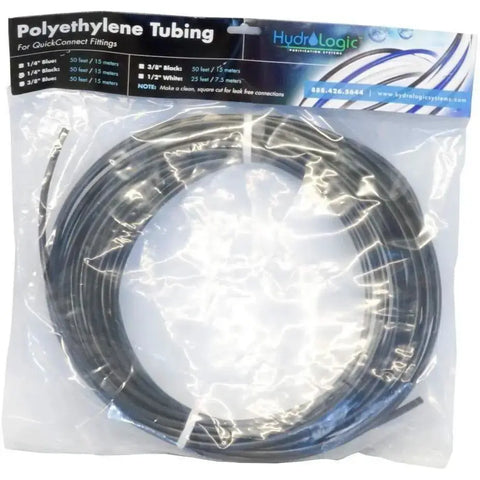 HydroLogic Black Polyethylene Tubing 3/8", 50'