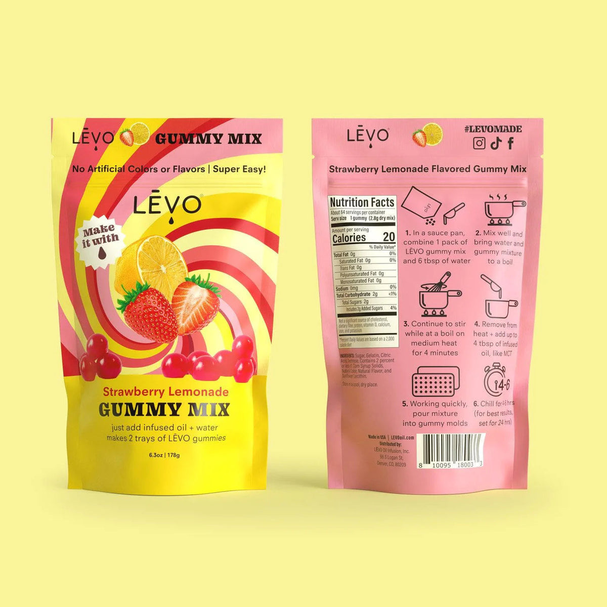 LĒVO Gummy Mix - Strawberry Lemonade