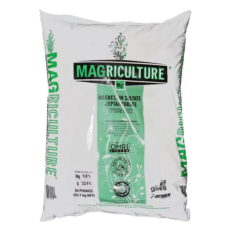 Magnesium Sulfate Epsom Salts Magriculture OMRI, 50lb
