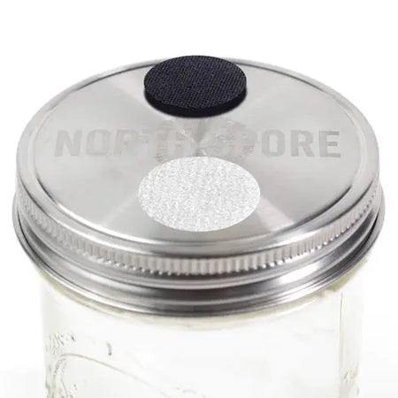NORTH SPORE 'Wide Mouth' Culture Jar Lid with Port & Filter | Pack of 6