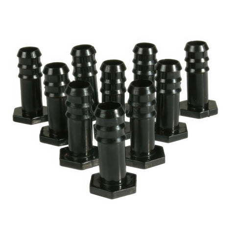 Active Aqua 1/2 inch black stopper fittings, pack of 10