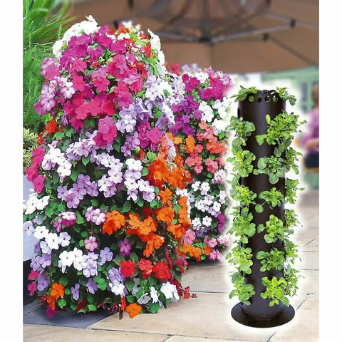 Apollo Vertical Flower Tower 34 site Planter, 3ft Hydrofarm