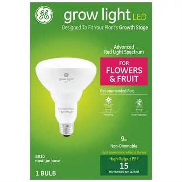cheap grow light bulbs GE Lighting Grow Light Advanced Red Spectrum LED BR30, – GARDEN SUPPLY GUYS
