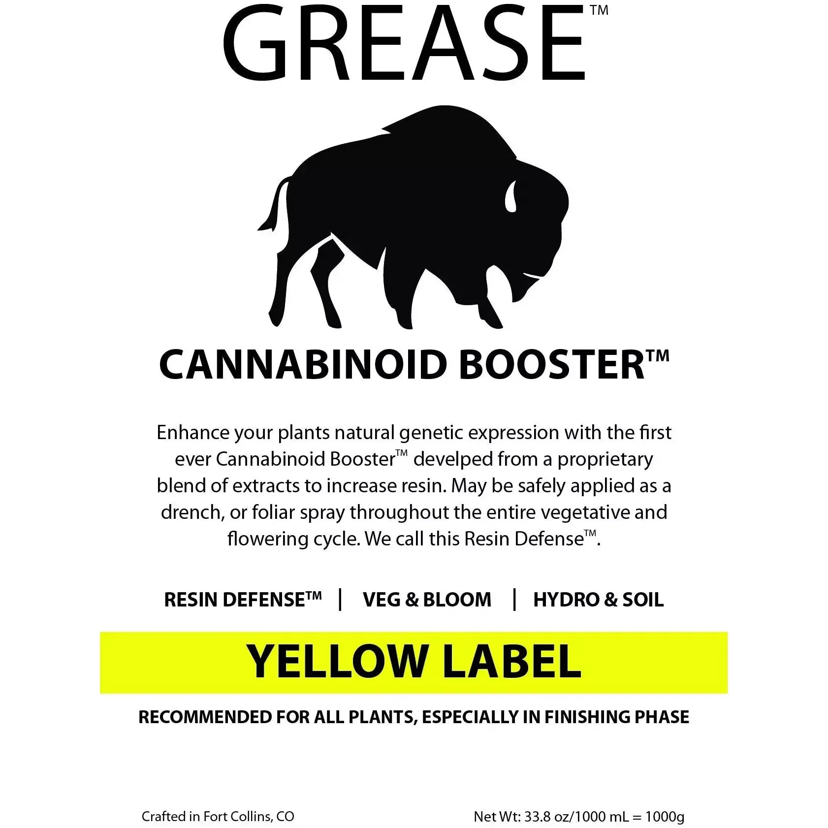 GREASE  Yellow Label ( FINISHER ) GREASE