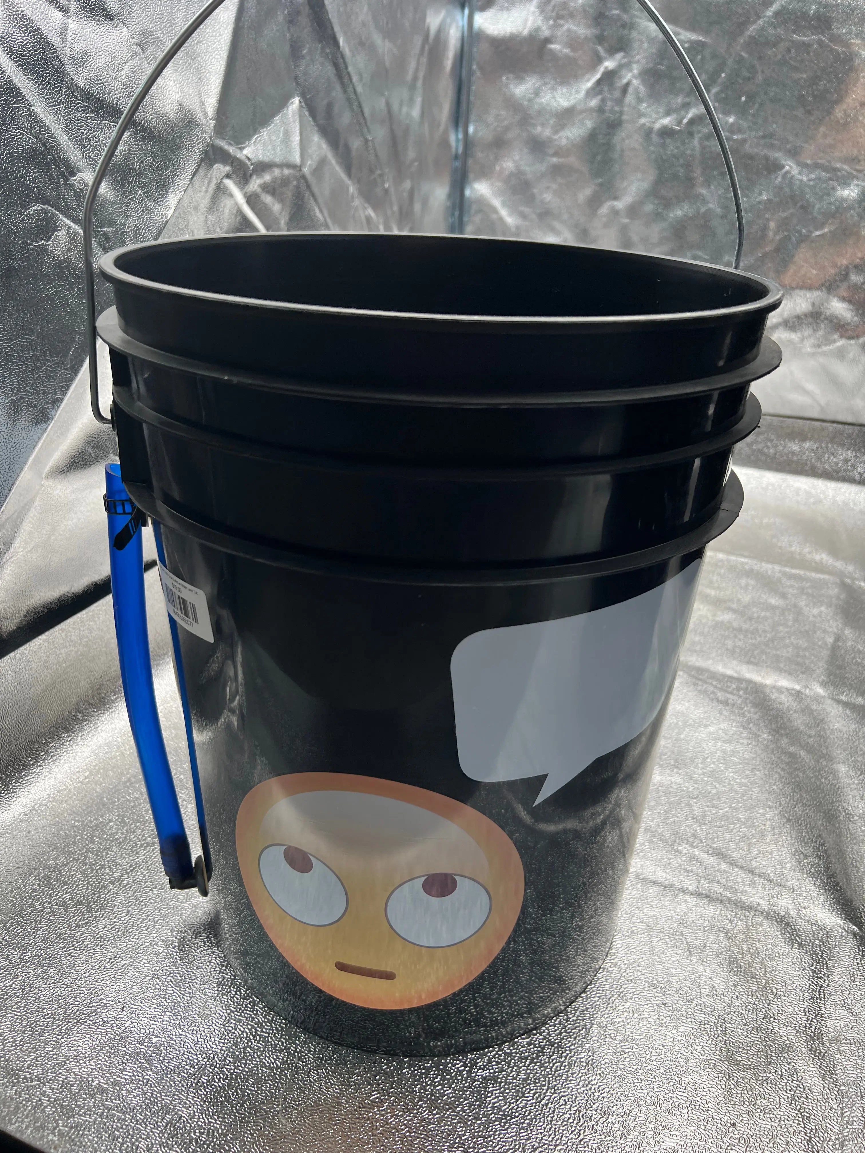 Black Plastic Bucket 5 Gallon
