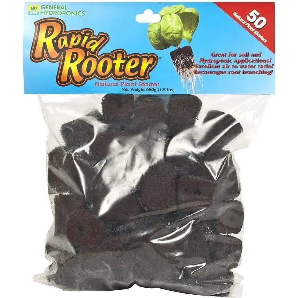 hydroponic plant plugs General Hydroponics Rapid Rooter 50 Pack Replacement Plugs