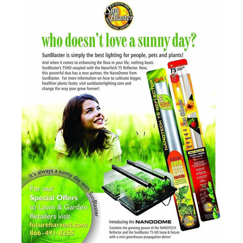 SunBlaster NanoTech T5 HO 21 Lamp with NanoTech Reflector, 2' Sun Blaster