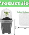 3" Plant Starter Clear Square Pot with Propagation Dome