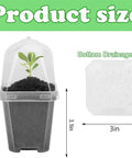 3" Plant Starter Clear Square Pot with Propagation Dome | 30 Pack