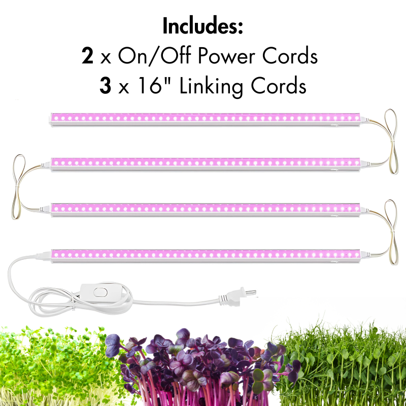 4ft grow light bulbs Seed Starting LED Grow Light 20W Full Spectrum 48" | PACK OF 4