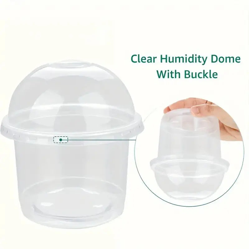 4" Seedling Plant Cup with Propagation Dome | 10 Pack