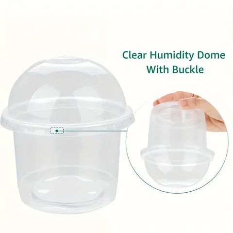 4" Seedling Plant Cup with Propagation Dome | 10 Pack
