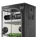 AC Infinity Advance Grow Tent System 4' x 4' WIFI APP Control and Full Spectrum EVO6 LED Grow Light | 4-Plant Kit