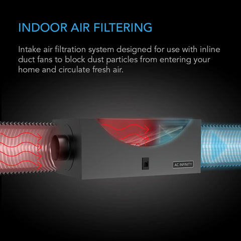 AC Infinity Air Filter Box With High Efficacy Filter, 8"