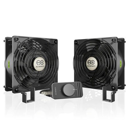 AC Infinity Axial S1238D, Dual Muffin 120V AC Cooling Fan, 120mm x 120mm x 38mm