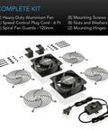 AC Infinity Axial S1238D, Dual Muffin 120V AC Cooling Fan, 120mm x 120mm x 38mm