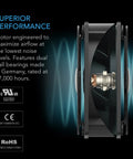 AC Infinity Axial S1238, Muffin 120V AC Cooling Fan, 120mm x 120mm x 38mm