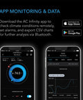AC Infinity CLOUDCOM A2, Mini Smart Thermo-Hygrometer With Data App, 12' Sensor Probe