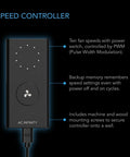 AC Infinity CLOUDLINE H4 Humidity-Proof Inline Fan 4" with Speed Controller