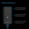 AC Infinity CLOUDLINE H4 Humidity-Proof Inline Fan 4" with Speed Controller