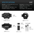 AC Infinity CLOUDLINE H4 Humidity-Proof Inline Fan 4" with Speed Controller