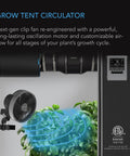 AC Infinity CLOUDRAY S6 GEN 2 Oscillating Grow Tent Clip Fan, 6”
