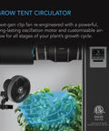 AC Infinity CLOUDRAY S9 GEN 2 Oscillating Grow Tent Clip Fan, 9”