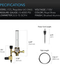 AC Infinity CO2 Regulator, Carbon Dioxide Monitor With Solenoid Valve And Gas Flow Meter