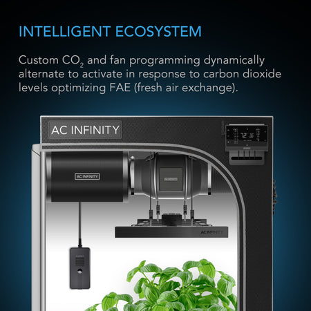 AC Infinity CO2 + Light Sensor for Controller AI+, CO2 Data Tracking, Optimized FAE, Day & Night Scheduling