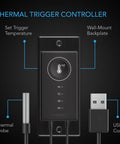 AC Infinity CONTROLLER 1 Pre-Set Thermal Trigger for USB Fans and Devices