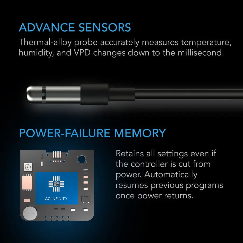 AC Infinity CONTROLLER 79 PRO Bluetooth & WIFI 2 Independent Program Environment Controller