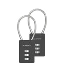 AC Infinity Combination Lock, Flexible Steel Cable Loop | 2-Pack