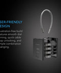AC Infinity Combination Lock, Flexible Steel Cable Loop | 2-Pack