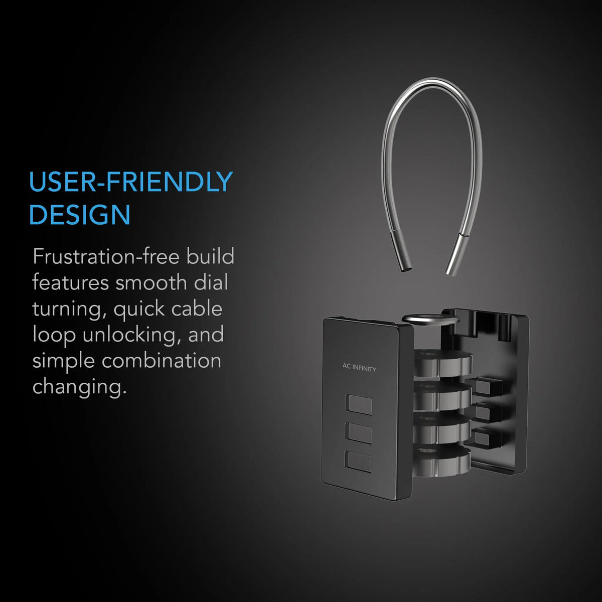 Infinity Lock Bundle AC Infinity Combination Lock, Flexible Steel Cable – GARDEN SUPPLY GUYS