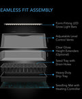 AC Infinity Germination Kit With Seedling Mat and LED Grow Light Bars, 6x12 Cell Tray