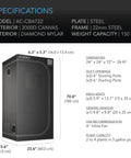 AC Infinity Grow Tent CLOUDLAB 722, 24"x24"x72"