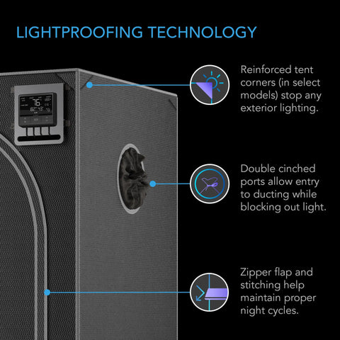 AC Infinity Grow Tent CLOUDLAB 722, 24"x24"x72"