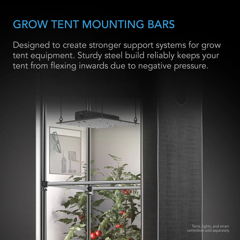 AC Infinity Grow Tent Trellis Net Support Mounting Bars, 2X2'