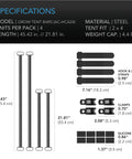 AC Infinity Grow Tent Trellis Net Support Mounting Bars, 2X4'