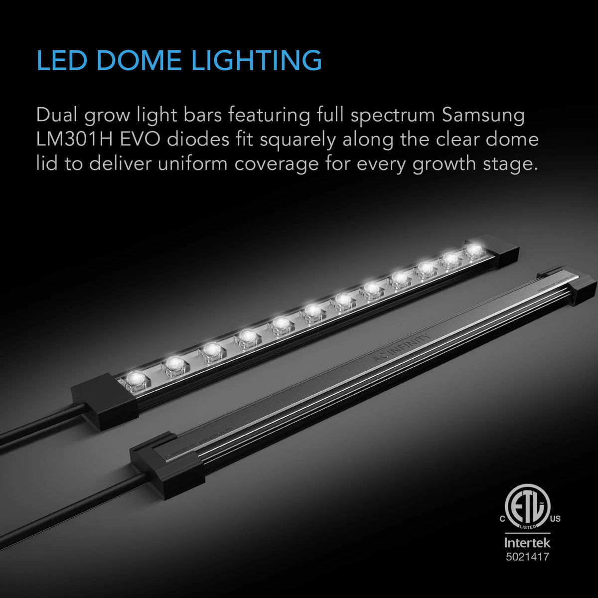 AC Infinity Heavy Duty Germination Kit w LED Grow Light Bars