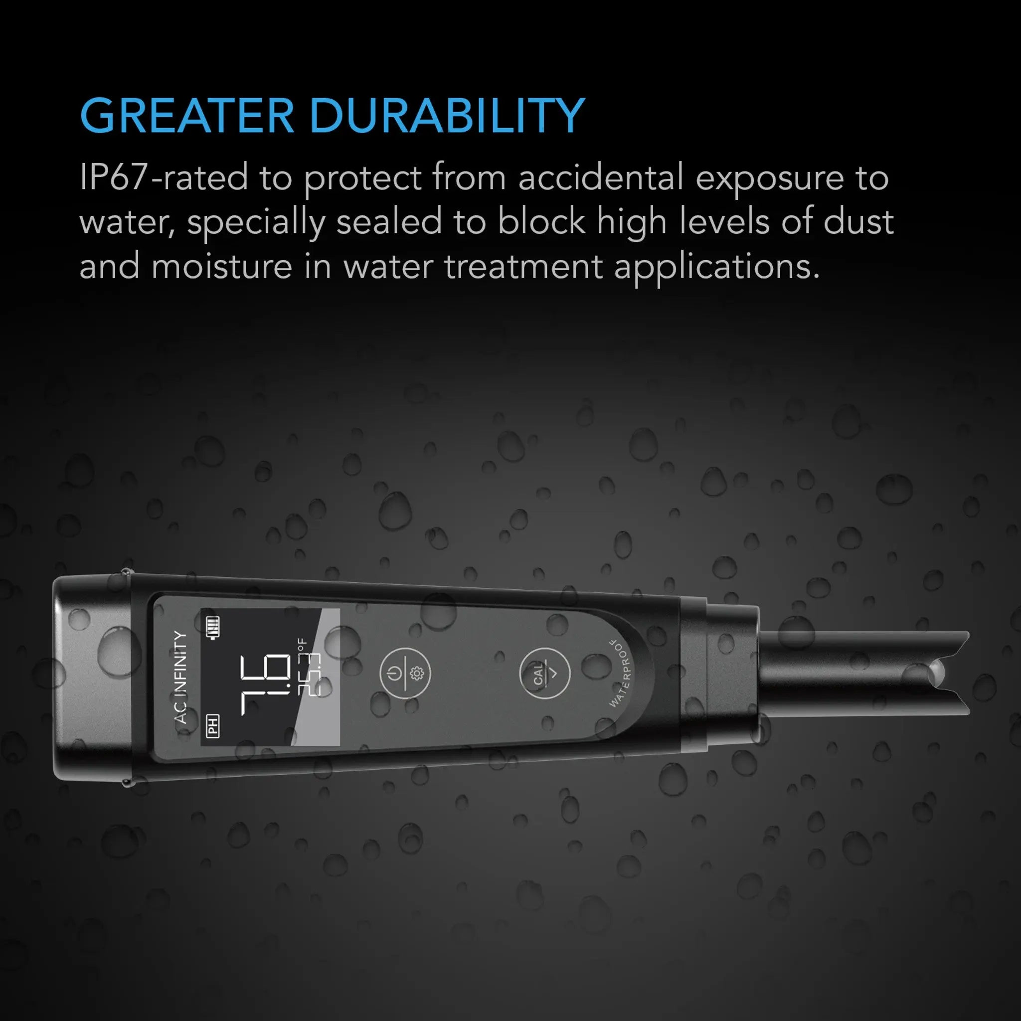 AC Infinity Hydroponic Meter PRO Kit, All-In-One Ph Pen, Interchangeable Probe