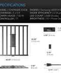 AC Infinity IONFRAME EVO8, Samsung LM301H EVO Commercial LED Grow Light 5x5, 730W