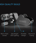 AC Infinity Jewelers Loupe, Pocket Magnifying Glass With Led Light & Dual Lenses