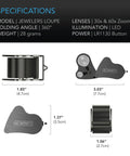 AC Infinity Jewelers Loupe, Pocket Magnifying Glass With Led Light & Dual Lenses