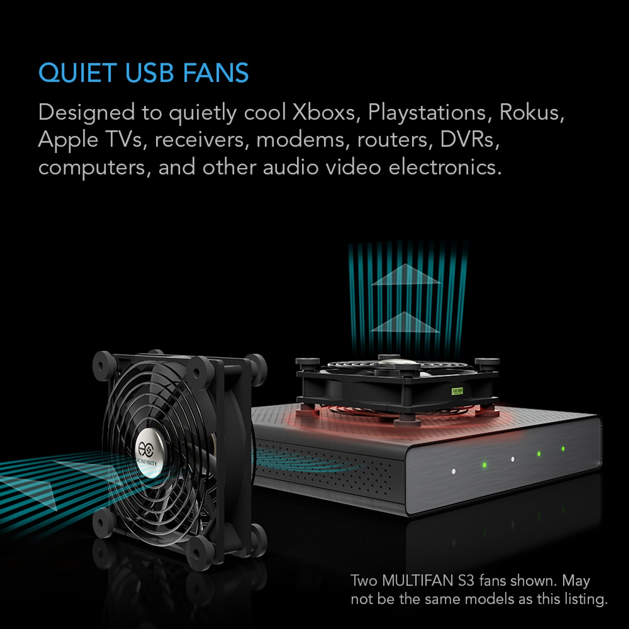 AC Infinity Multifan Mini, Quiet AC-Powered Cooling Fan, 40mm