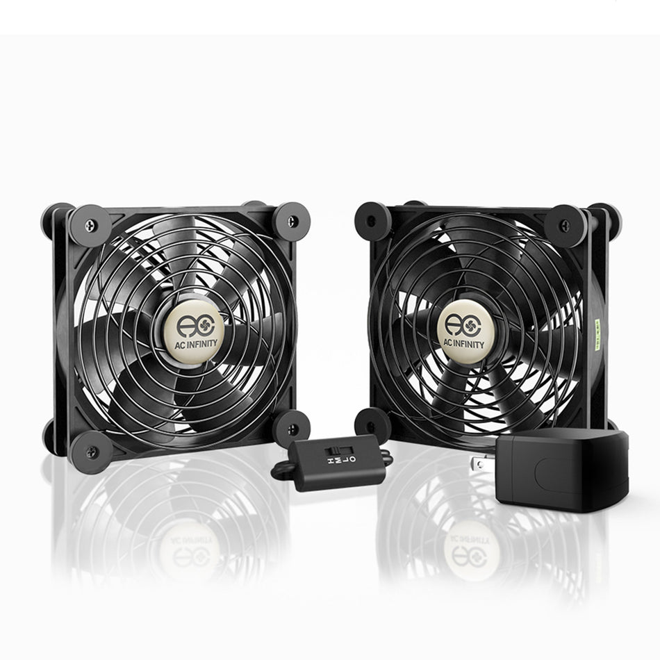 AC Infinity Multifan S7-P, Quiet AC-Powered Cooling Fan, Dual 120mm