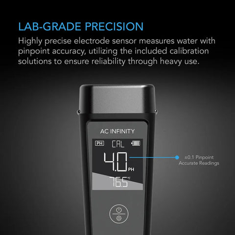 AC Infinity Ph Meter Kit, Ph Pen Tester for Water